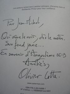 Dédicace de Olivier Cotte