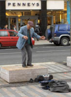 Danseur de claquettes dans la rue