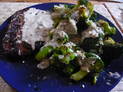 Bavette aux brocolis et sauce au poivre